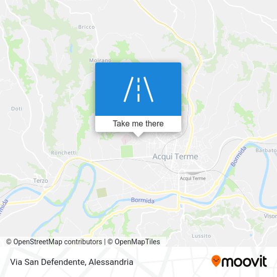 Via San Defendente map