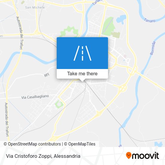 Via Cristoforo Zoppi map