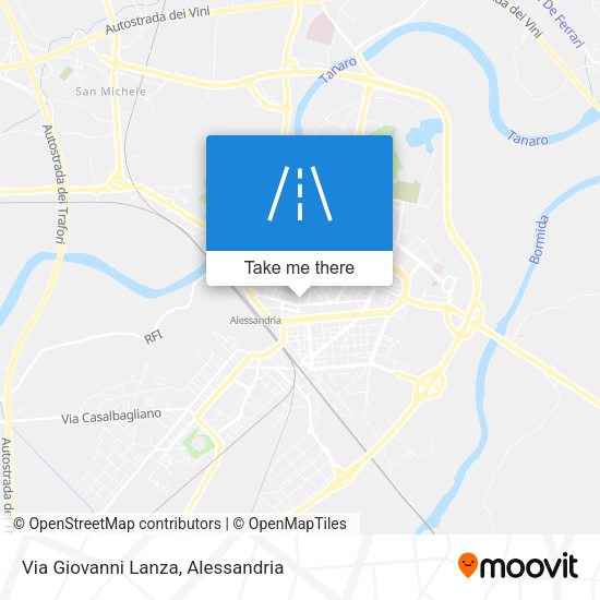 Via Giovanni Lanza map
