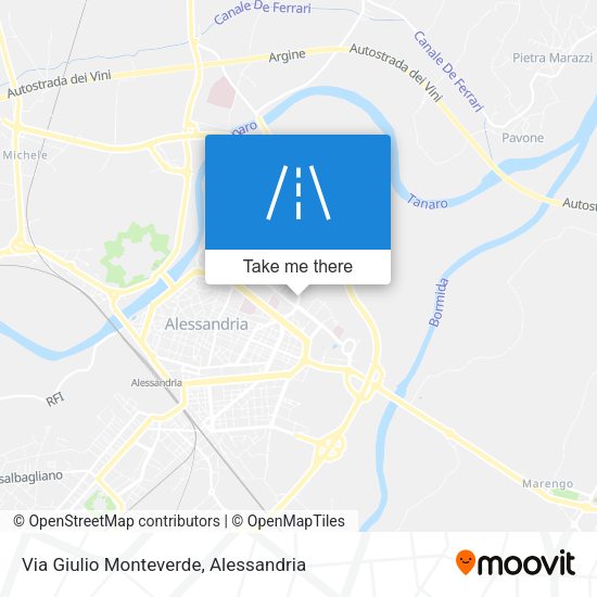 Via Giulio Monteverde map