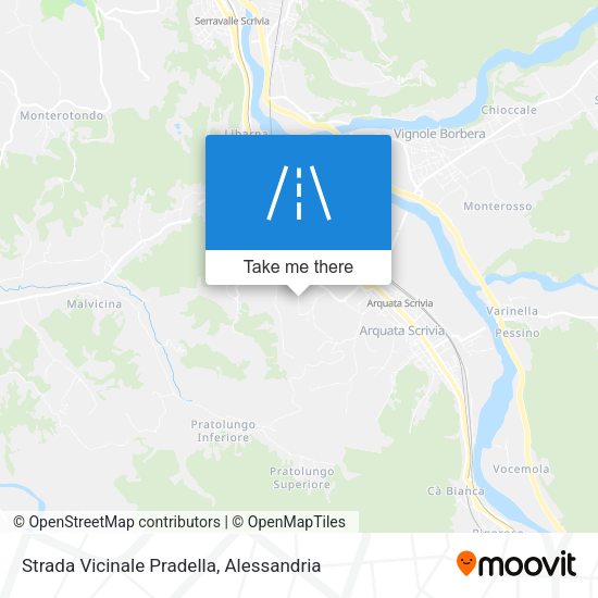 Strada Vicinale Pradella map