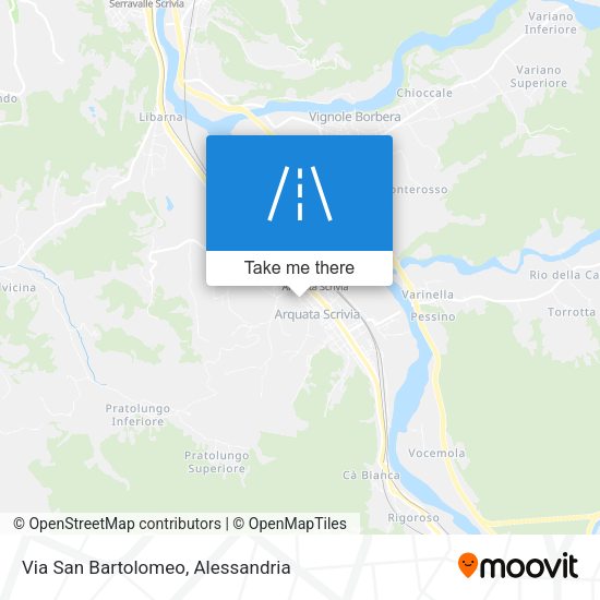 Via San Bartolomeo map