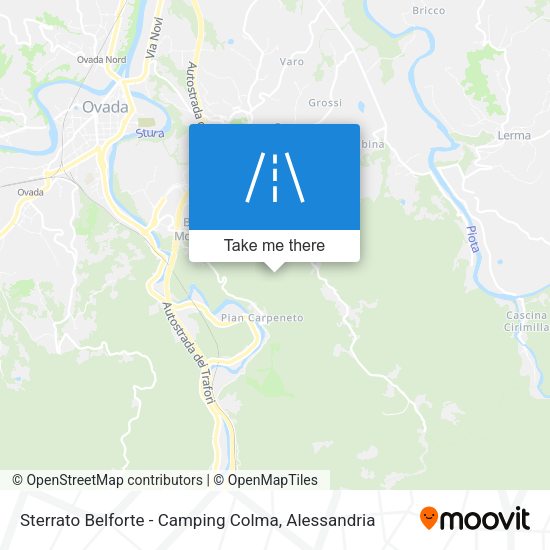 Sterrato Belforte - Camping Colma map