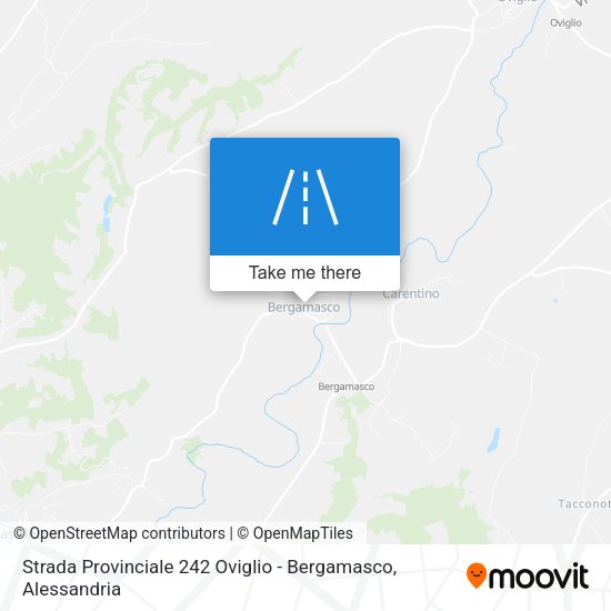 Strada Provinciale 242 Oviglio - Bergamasco map