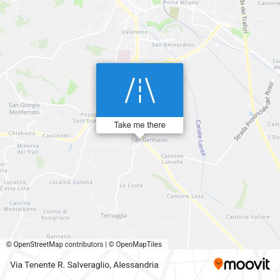 Via Tenente R. Salveraglio map