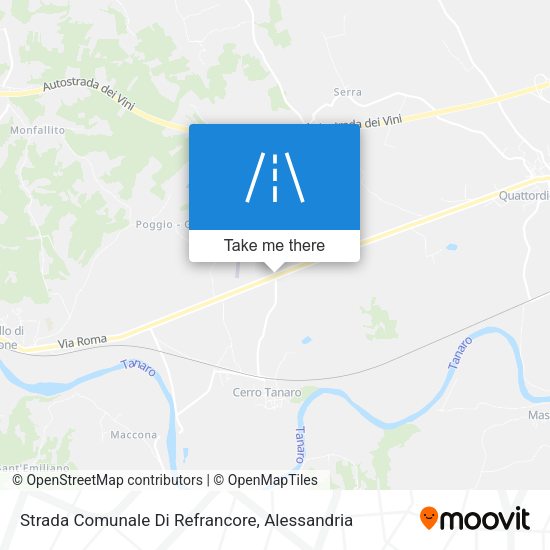 Strada Comunale Di Refrancore map
