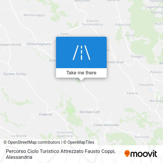 Percorso Ciclo Turistico Attrezzato Fausto Coppi map