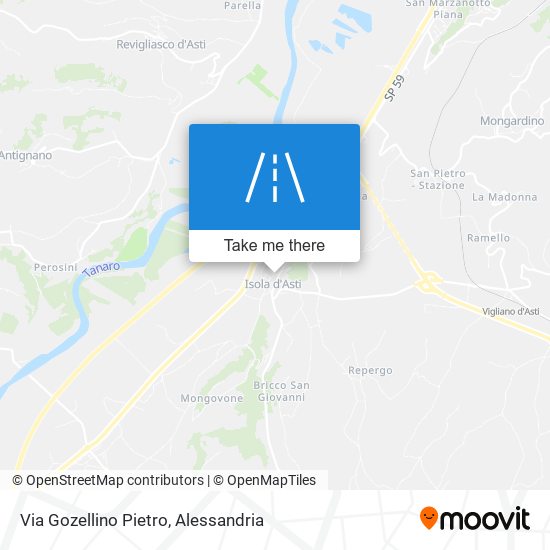 Via Gozellino Pietro map