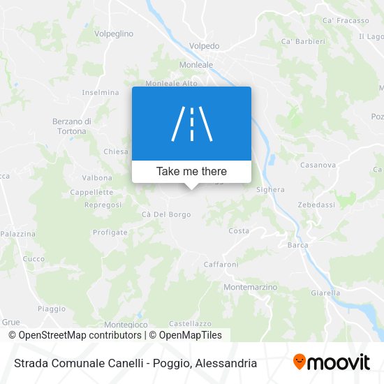 Strada Comunale Canelli - Poggio map
