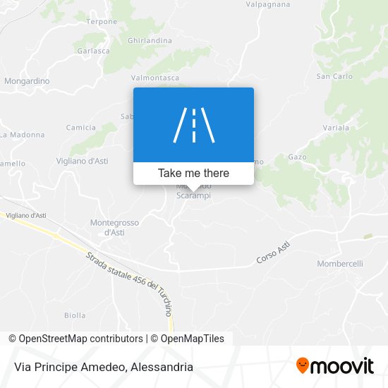 Via Principe Amedeo map