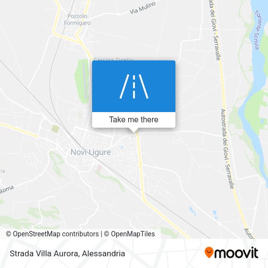 Strada Villa Aurora map