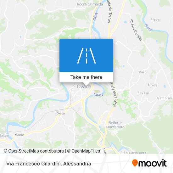 Via Francesco Gilardini map