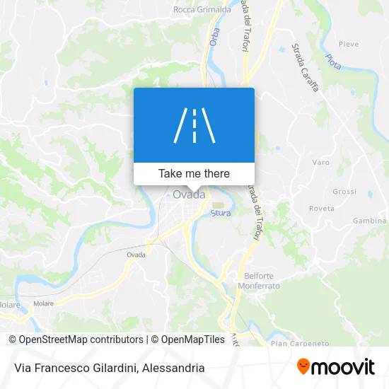 Via Francesco Gilardini map