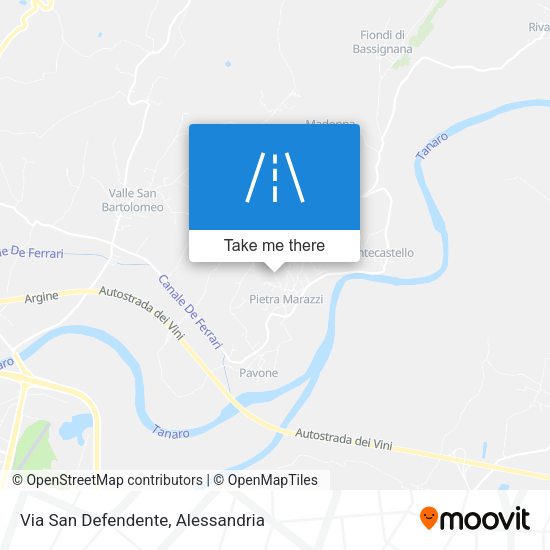Via San Defendente map