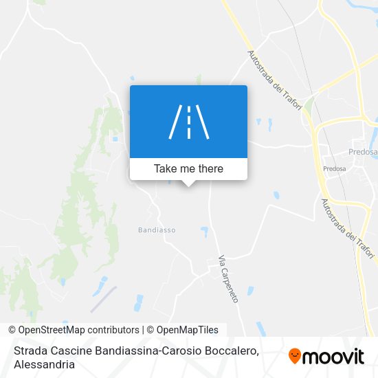 Strada Cascine Bandiassina-Carosio Boccalero map