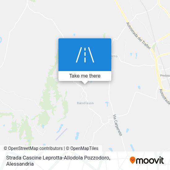 Strada Cascine Leprotta-Allodola Pozzodoro map