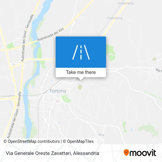 Via Generale Oreste Zavattari map