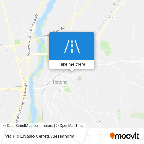 Via Pio Ervasio Cerreti map