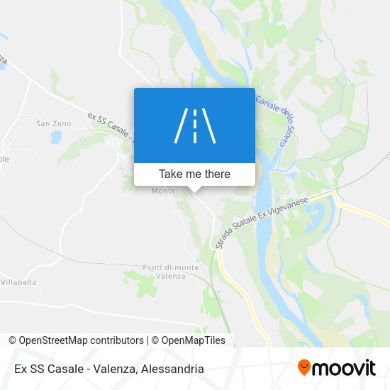 Ex SS Casale - Valenza map