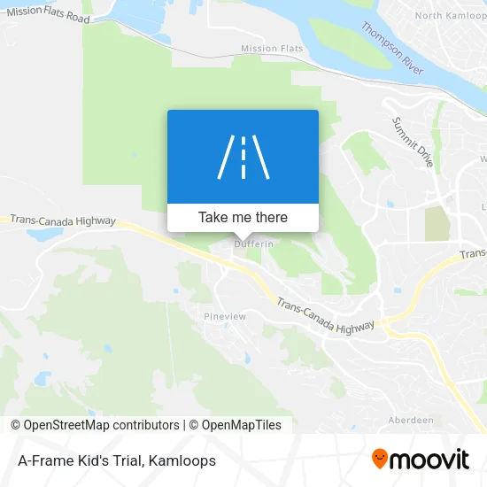 A-Frame Kid's Trial map