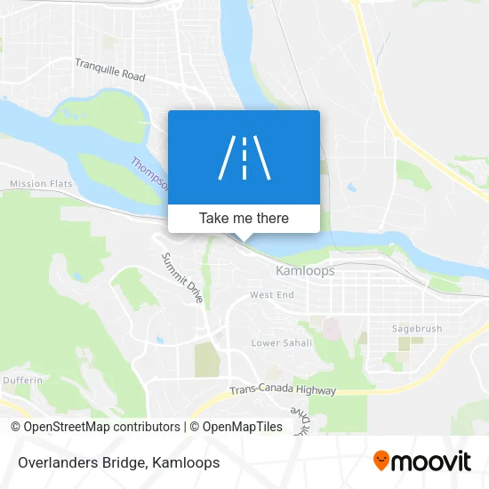 Overlanders Bridge map