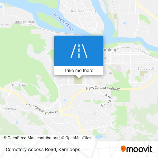 Cemetery Access Road map