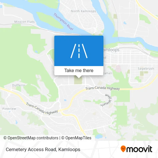 Cemetery Access Road map
