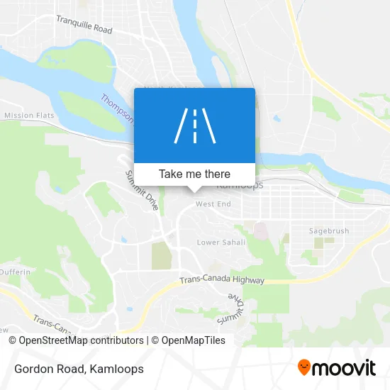 Gordon Road map