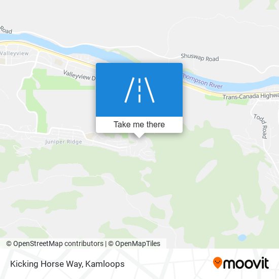 Kicking Horse Way map