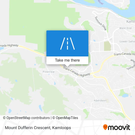 Mount Dufferin Crescent map