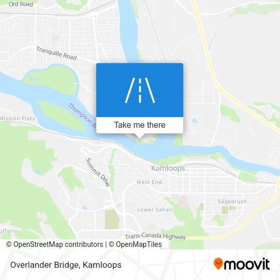 Overlander Bridge map