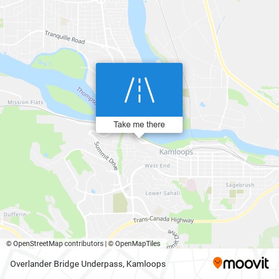Overlander Bridge Underpass map