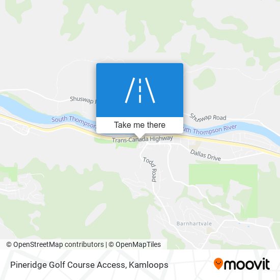 Pineridge Golf Course Access map