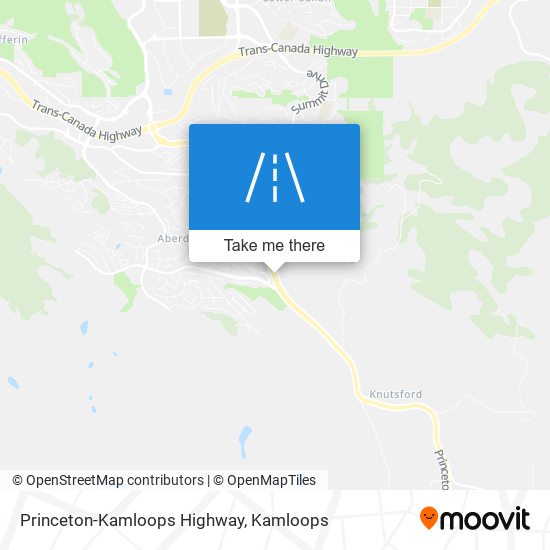 Princeton-Kamloops Highway map