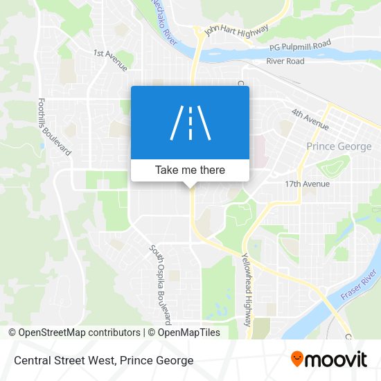 Central Street West map