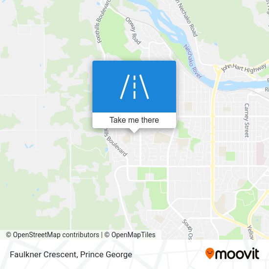 Faulkner Crescent map