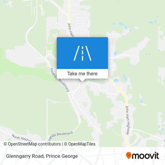 Glenngarry Road map