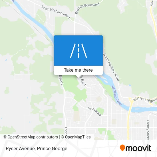 Ryser Avenue map
