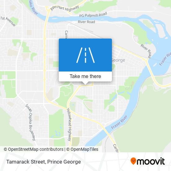 Tamarack Street map