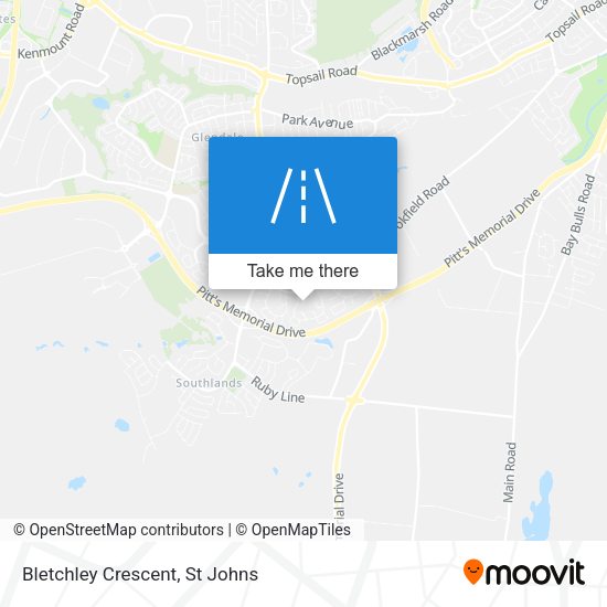 Bletchley Crescent map