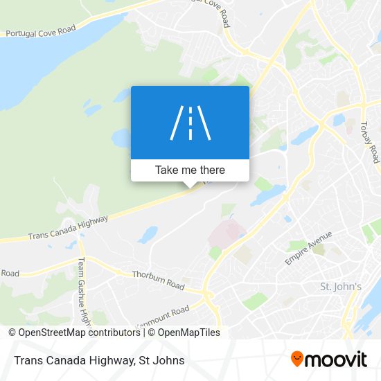 Trans Canada Highway map