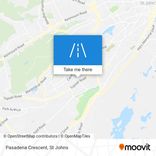 Pasadena Crescent map