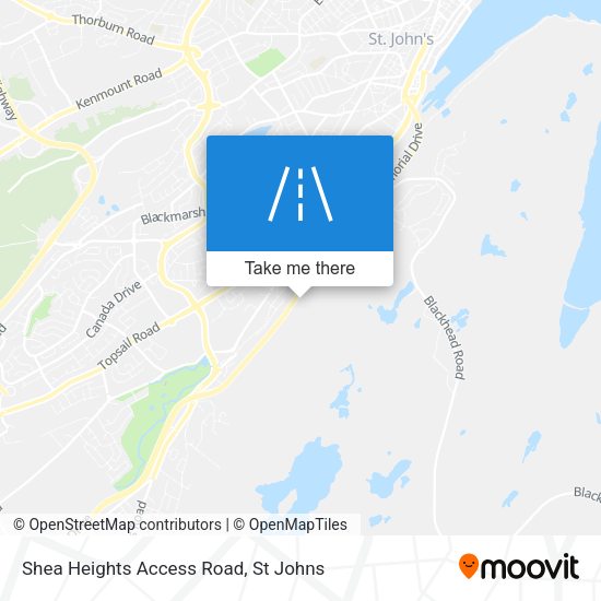 Shea Heights Access Road map