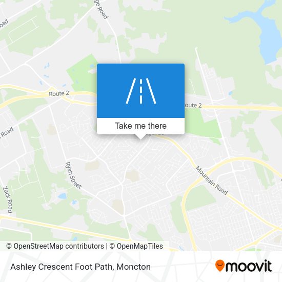 Ashley Crescent Foot Path map
