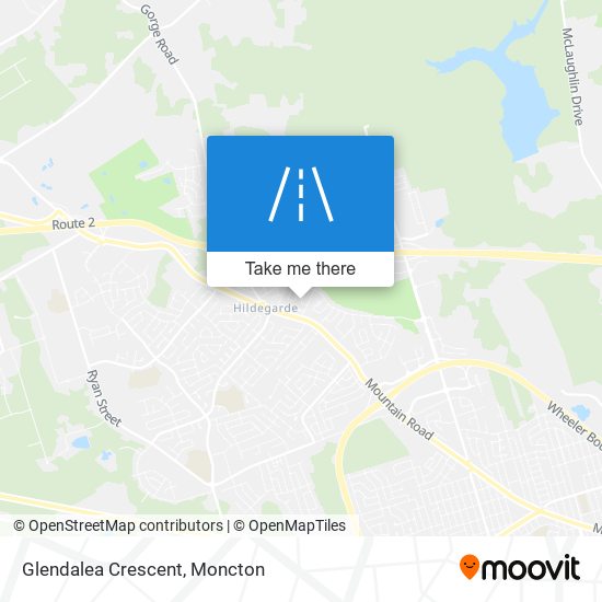 Glendalea Crescent map