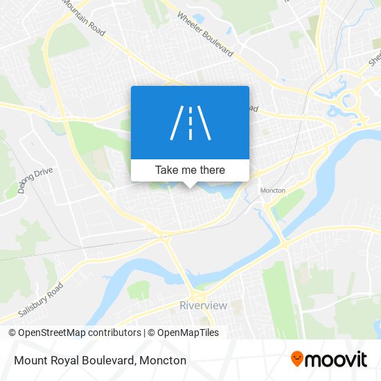 Mount Royal Boulevard map