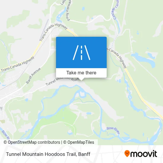 Tunnel Mountain Hoodoos Trail map