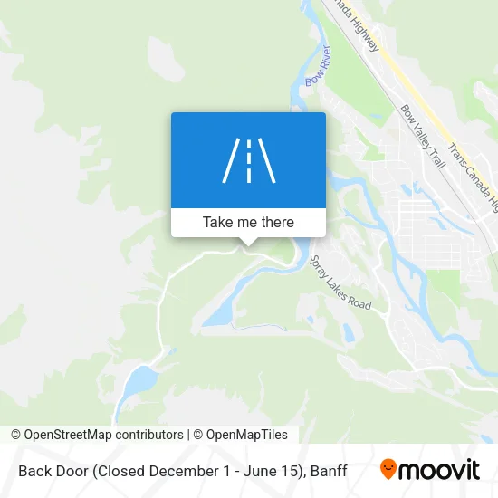 Back Door (Closed December 1 - June 15) map