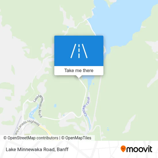 Lake Minnewaka Road map