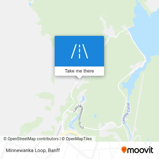 Minnewanka Loop map